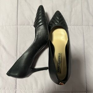 Karl Lagerfeld Quilted Black Pumps